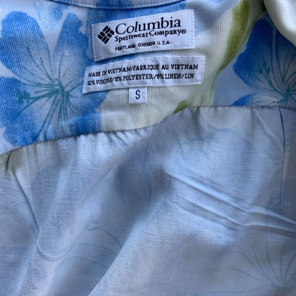 COLUMBIA SPORTSWEAR 2 PIECE DRESS SHIRT POLY BLEND OFFICE SUMMER LADIES S - Picture 2 of 14